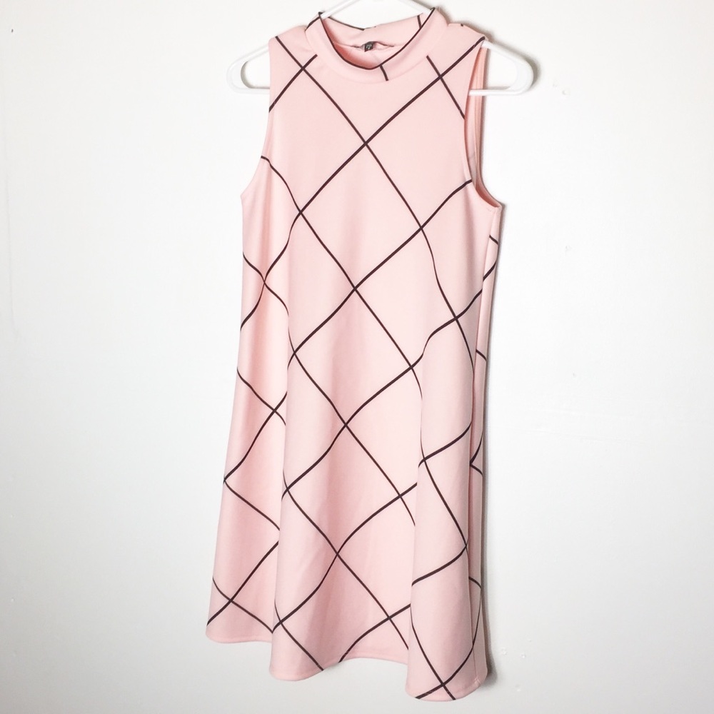 Tiana B. Pink Black Sleeveless Mini Dress C3